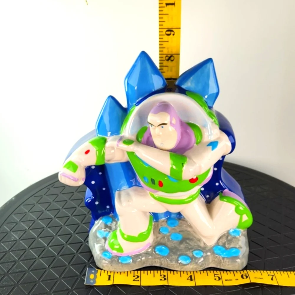 Disney/Pixar BUZZ LIGHTYEAR Ceramic Coin Bank, VTG 90s EUC Toy Story